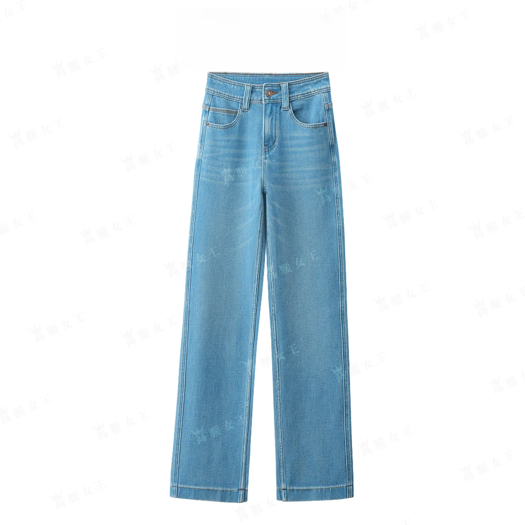 【窄窄裤】早秋新款四面弹牛仔裤女时尚百搭高腰显高显瘦遮肉直筒裤