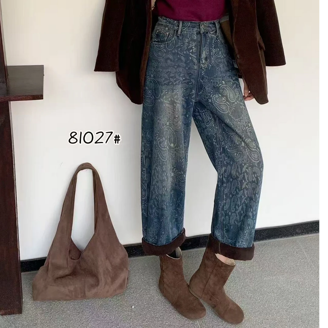 【WJ】冬款 玉 81026 加绒牛仔裤（32-40）