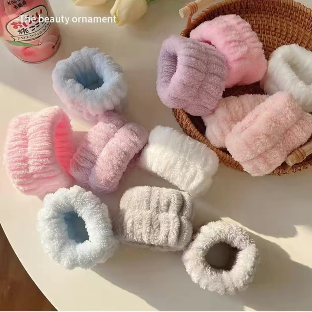 发饰简约可爱兔耳朵发带弹力马尾发圈扎头发皮筋吸水手腕甜美头饰