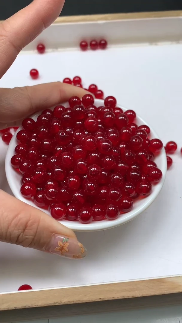 未镶嵌玛瑙手饰B557 鸽血红8mm10个9.9元