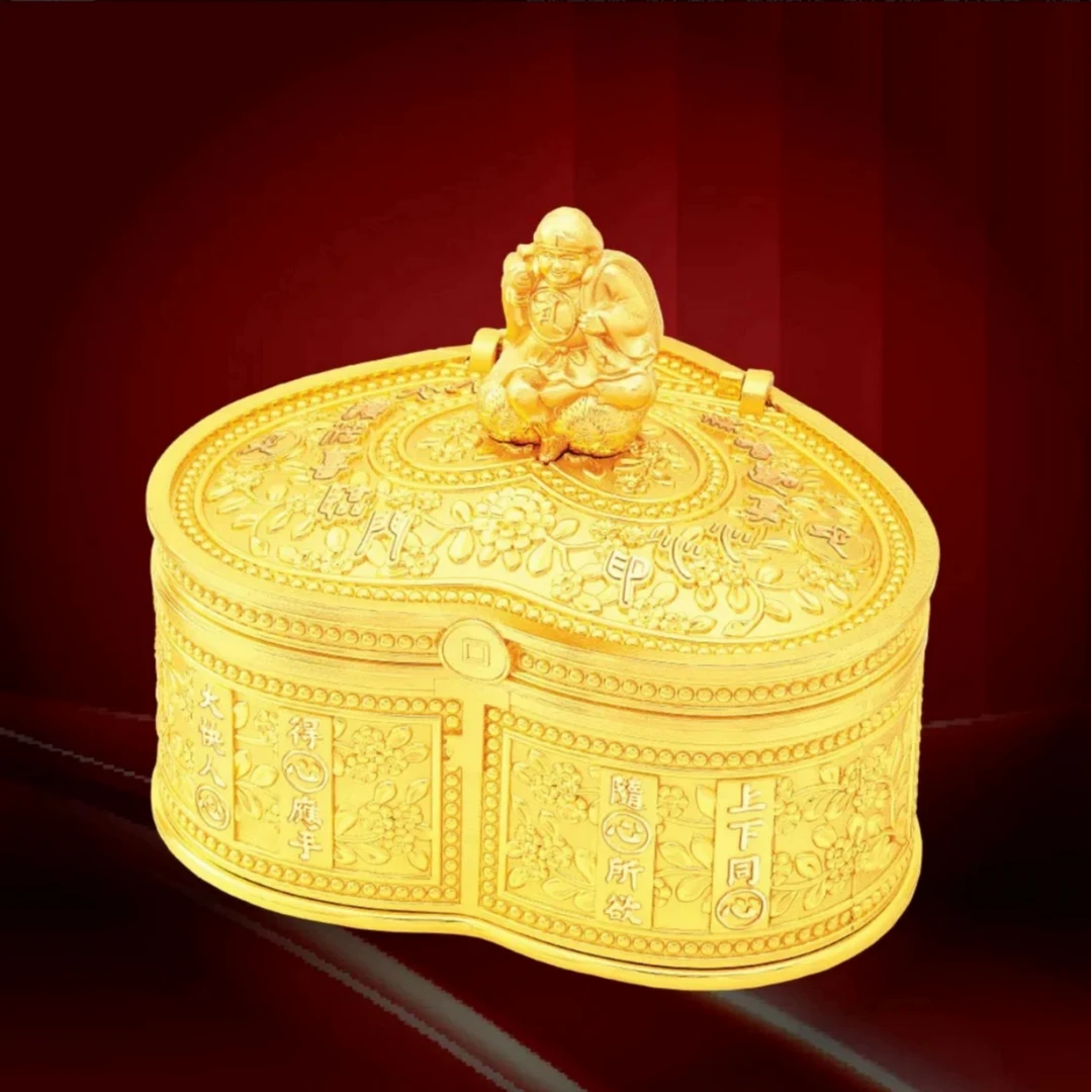 李居明2025蛇年至尊得心应手大财箱合金摆件