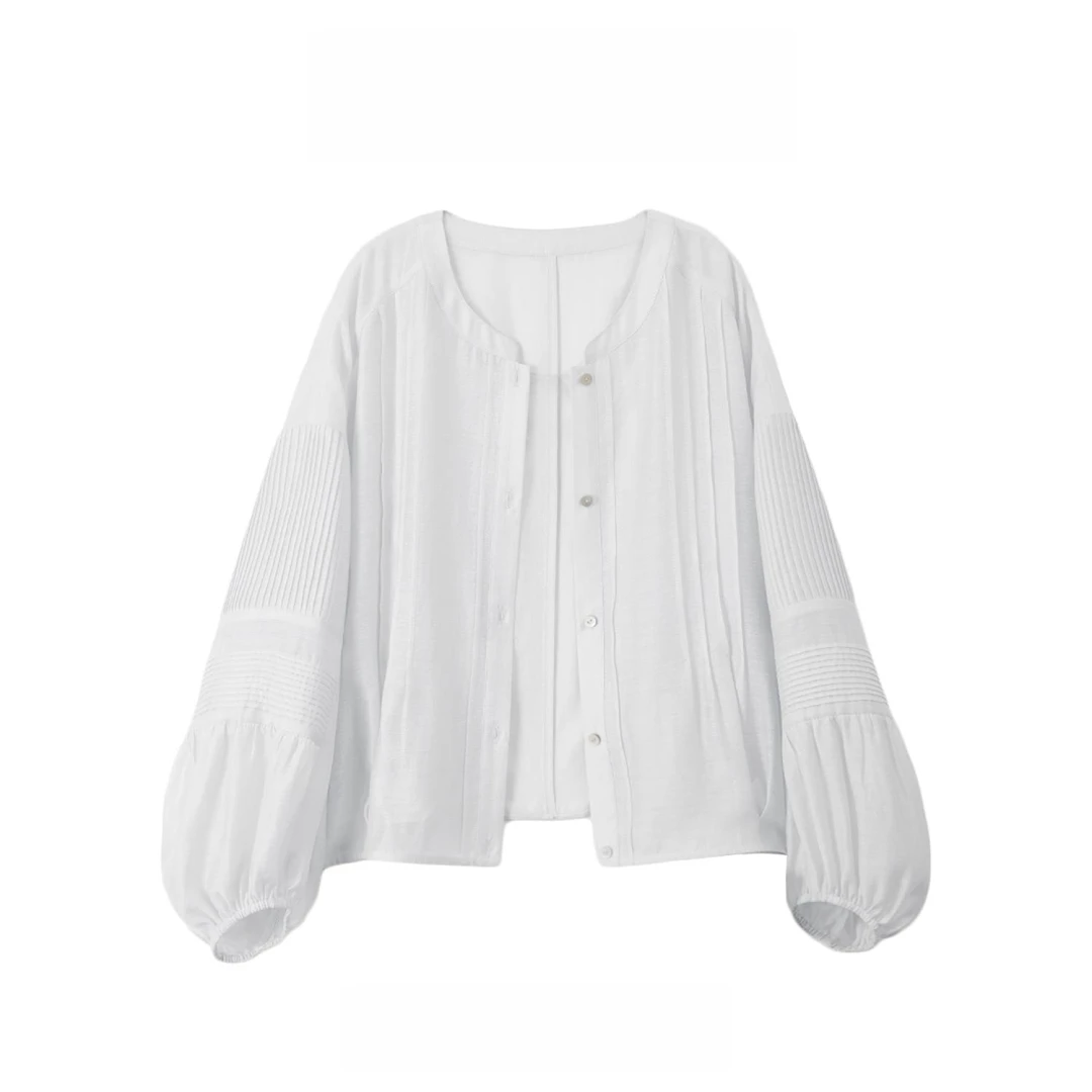 2025包袖单排多扣圆领衬衫设计B0136 XX