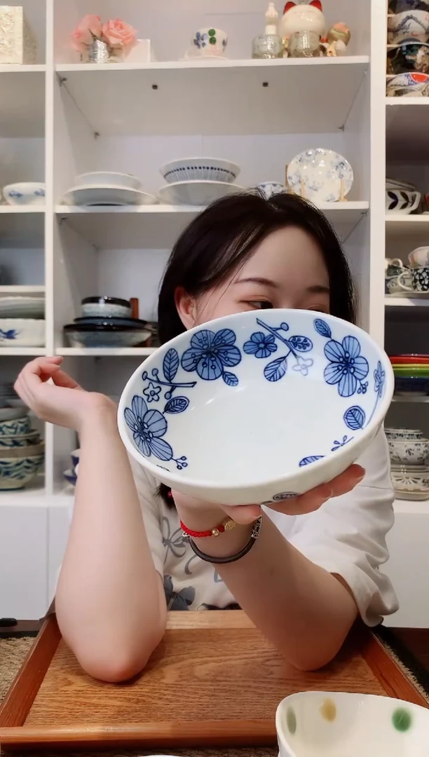 陶瓷【微瑕】蒲叶大钵16cm