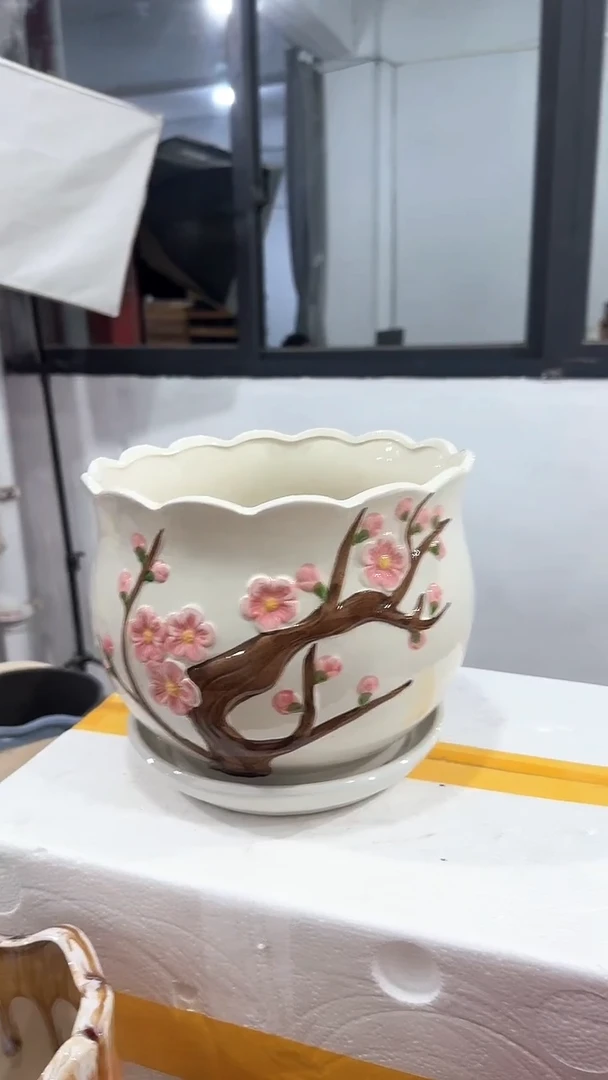 高温陶瓷花盆+21-1