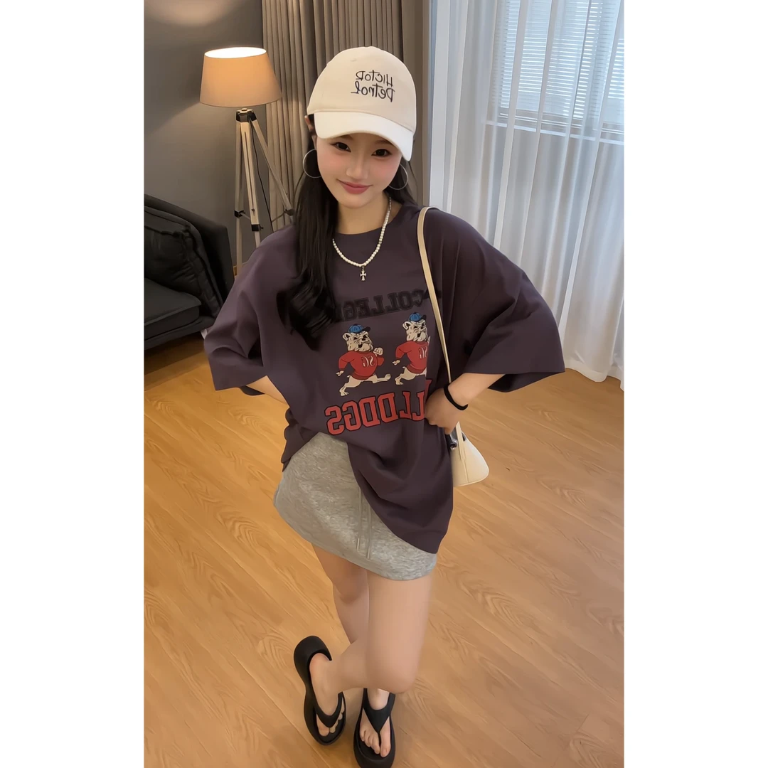 佩佩PB 【大狗兄弟T恤】短袖T恤 T19263 6056277显瘦夏季减龄休闲