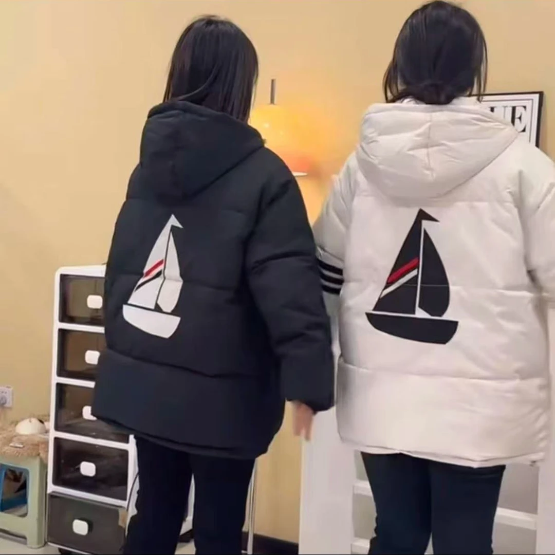 新款小帆船连帽棉服