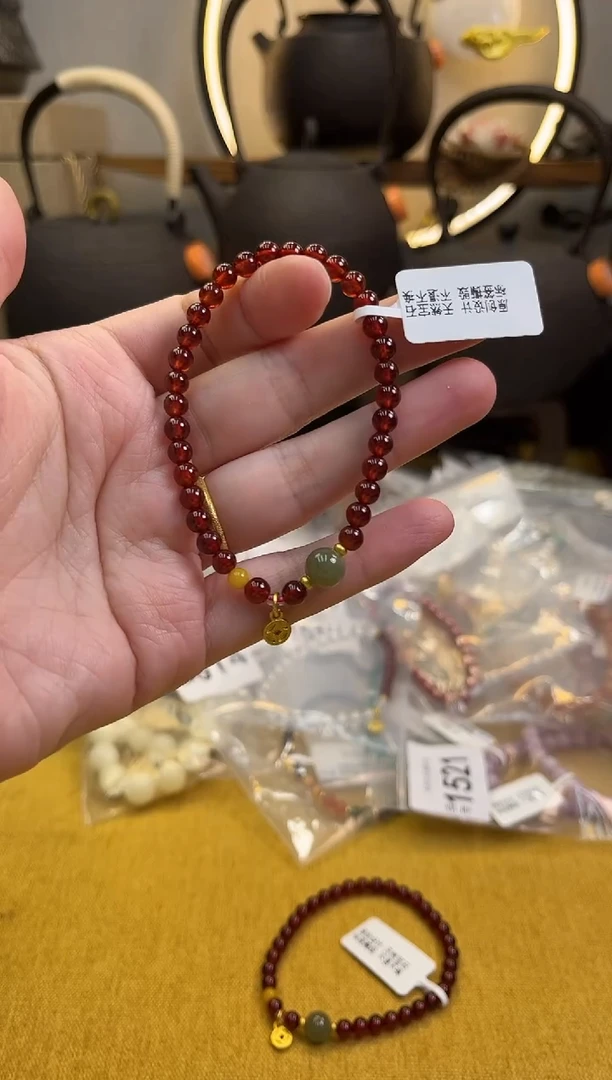 未镶嵌手链石榴石货号1357