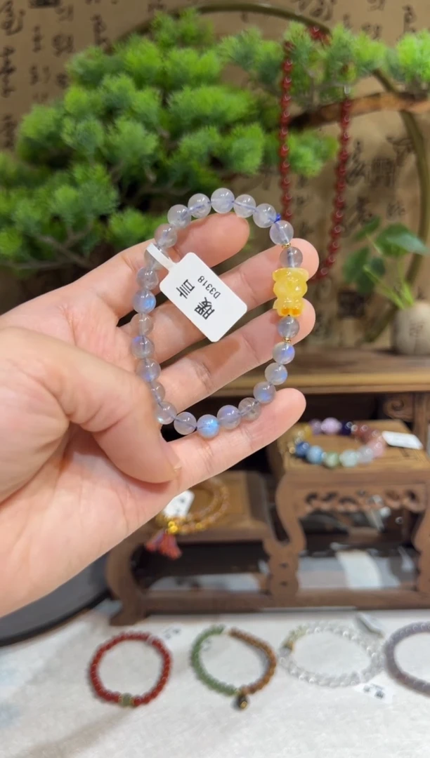 未镶嵌手链长石手饰@@