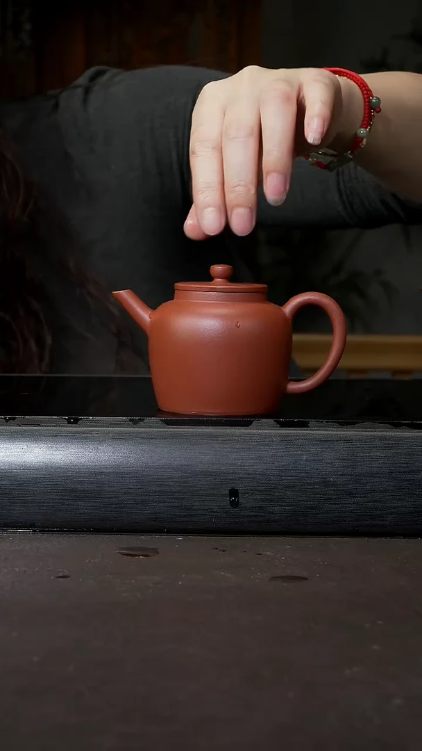 【闪购商品】紫砂茶杯慕古老红泥 平盖 160cc 033