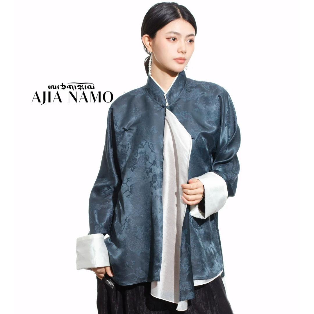 AJ-NAMO原创设计款墨蓝色外套B511