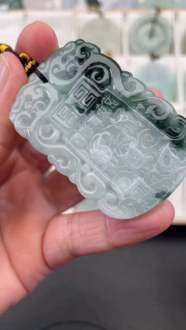 颈饰未镶嵌翡翠天然缅甸翡翠A货462