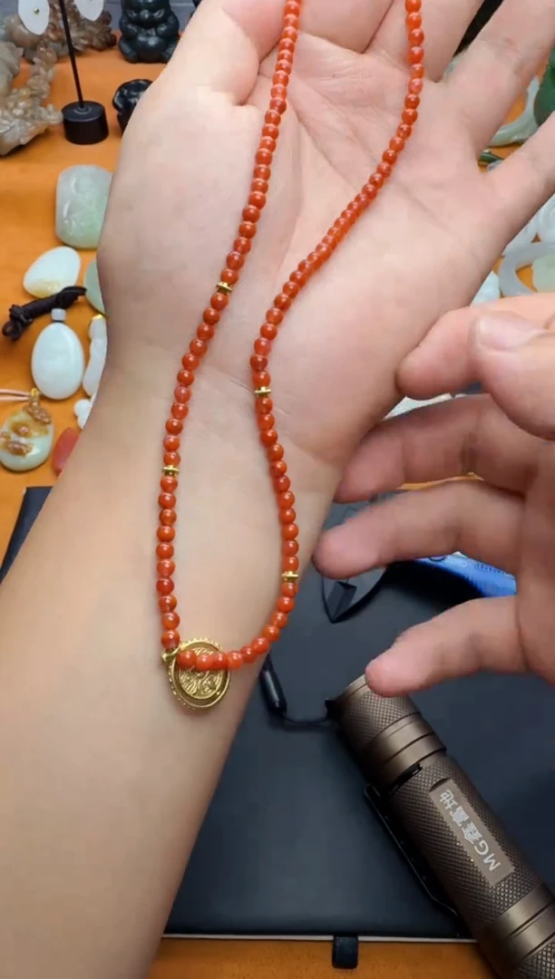 南红玛瑙未镶嵌颈饰项链01