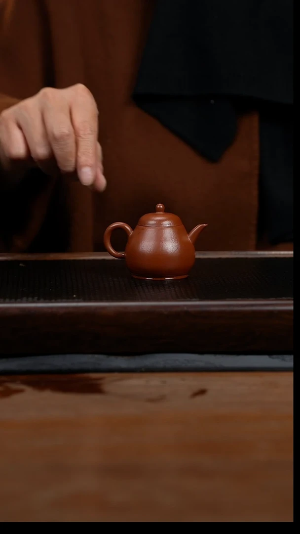茶壶紫砂60cc小煤窑原矿朱泥梨形21