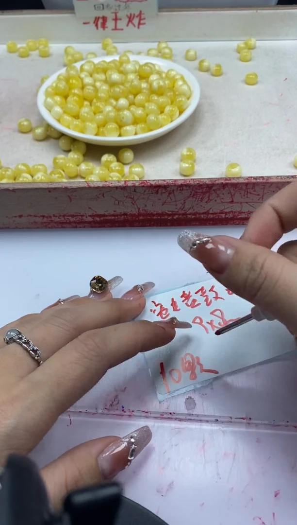 【闪购商品】蜜蜡颈饰未镶嵌w161白花蜡鼓珠10*7mm*10颗