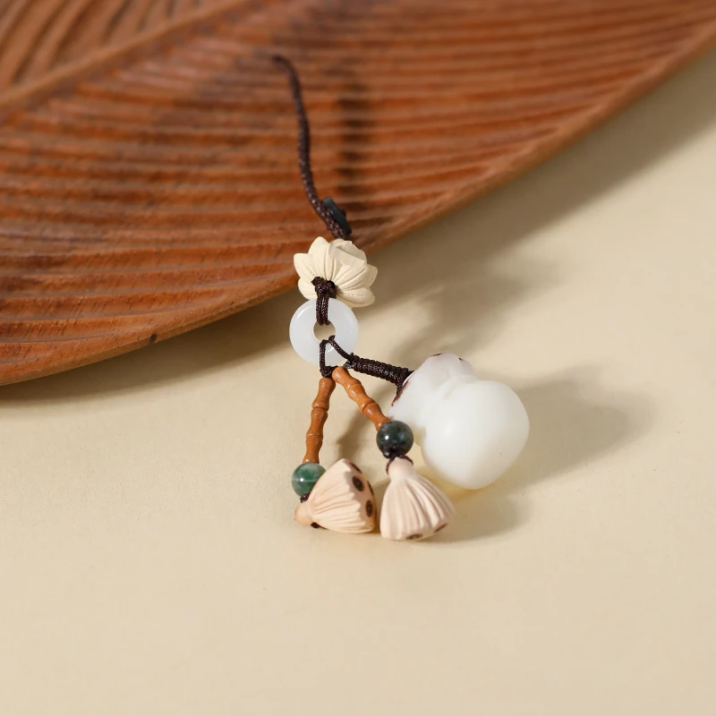 好运莲莲菩提福袋2025手机挂绳钱袋财源莲花钥匙扣精致招财挂饰