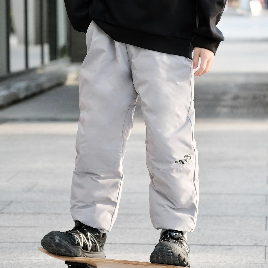 男童75%鸭绒全腰梭织裤冬季新款安奈儿童装EB346108