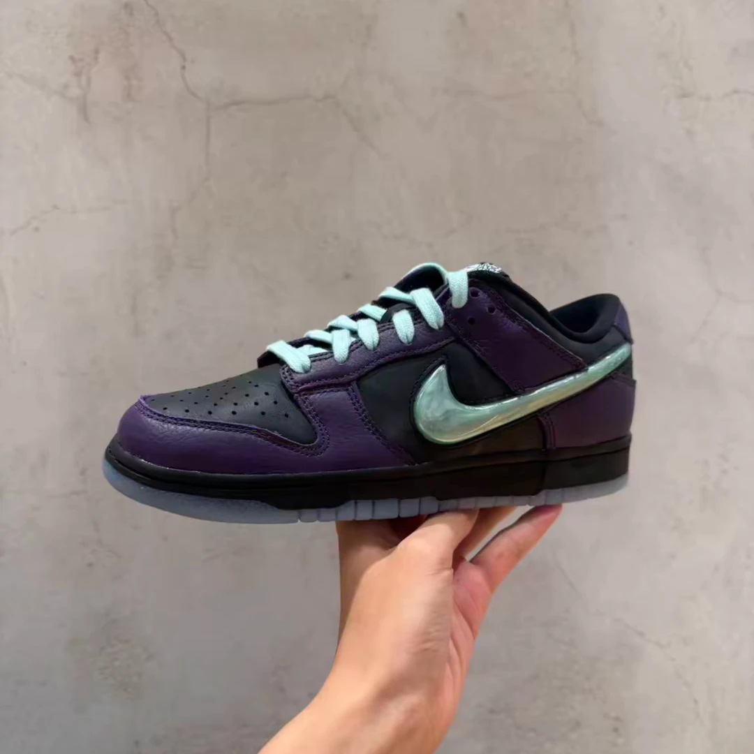 NIKE/耐克男鞋低帮DUNK黑紫万圣节潮流百搭休闲鞋板鞋IB2267-001