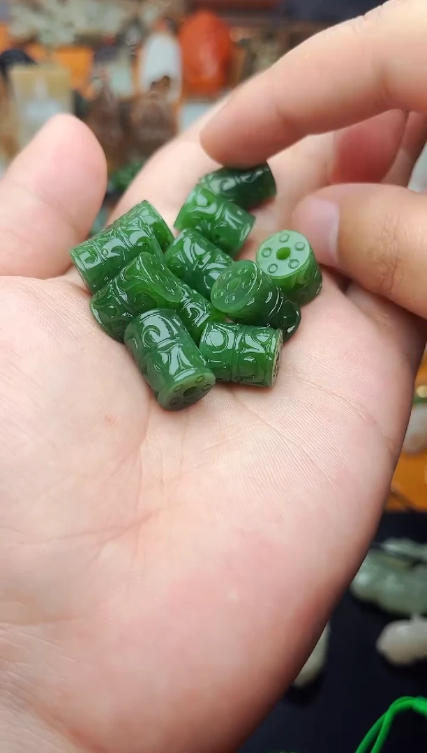 【闪购商品】和田玉颈饰未镶嵌碧玉桶珠多样性拍一发一01