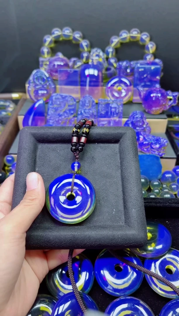 多米尼加净水蓝小平安扣