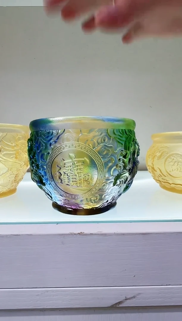 手工艺品琉璃古法琉璃小号聚宝盆