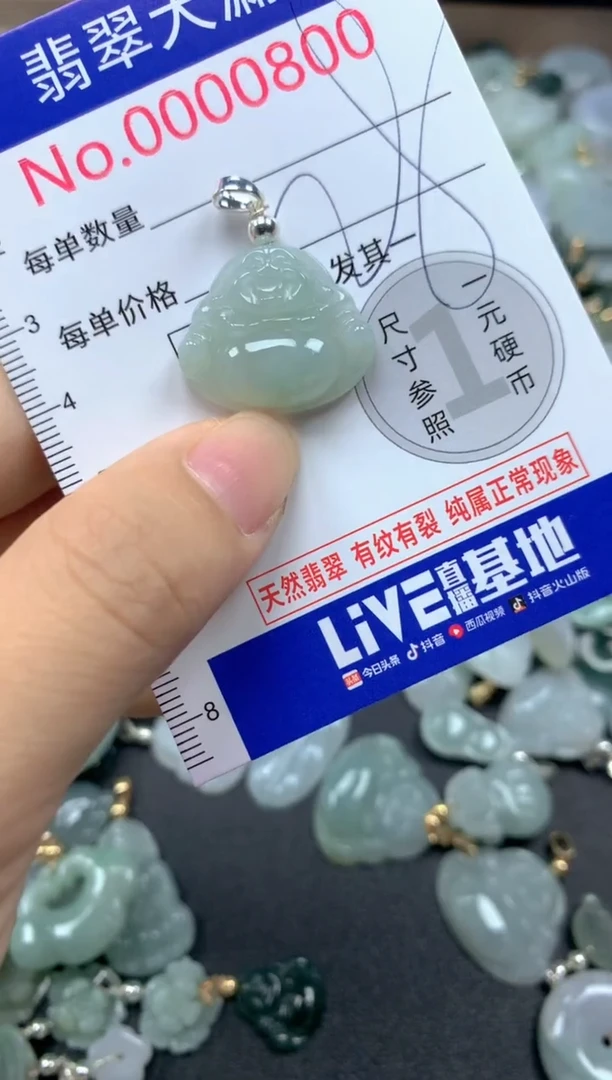 翡翠未镶嵌吊坠(不含链)800