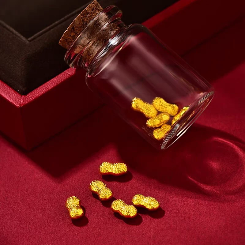 凤禧年黄金足金999投资1g花生小金豆实心好事发生-dd