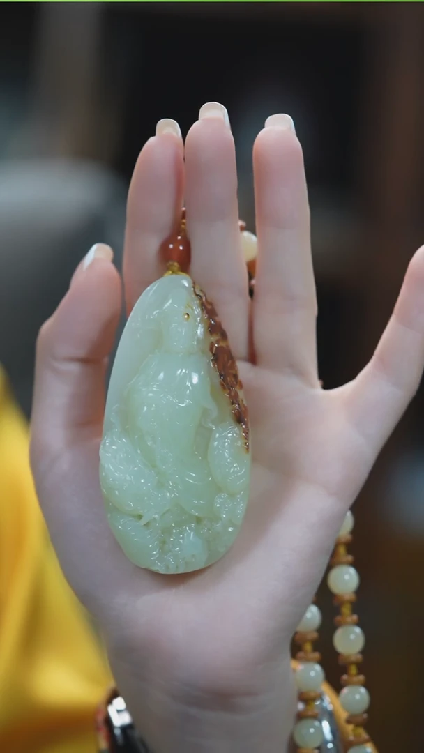 颈饰未镶嵌和田玉观音