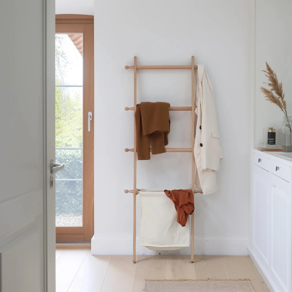 yaochusenlin/杳初森林隔夜衣架落地实木衣帽架次净衣收纳卧室