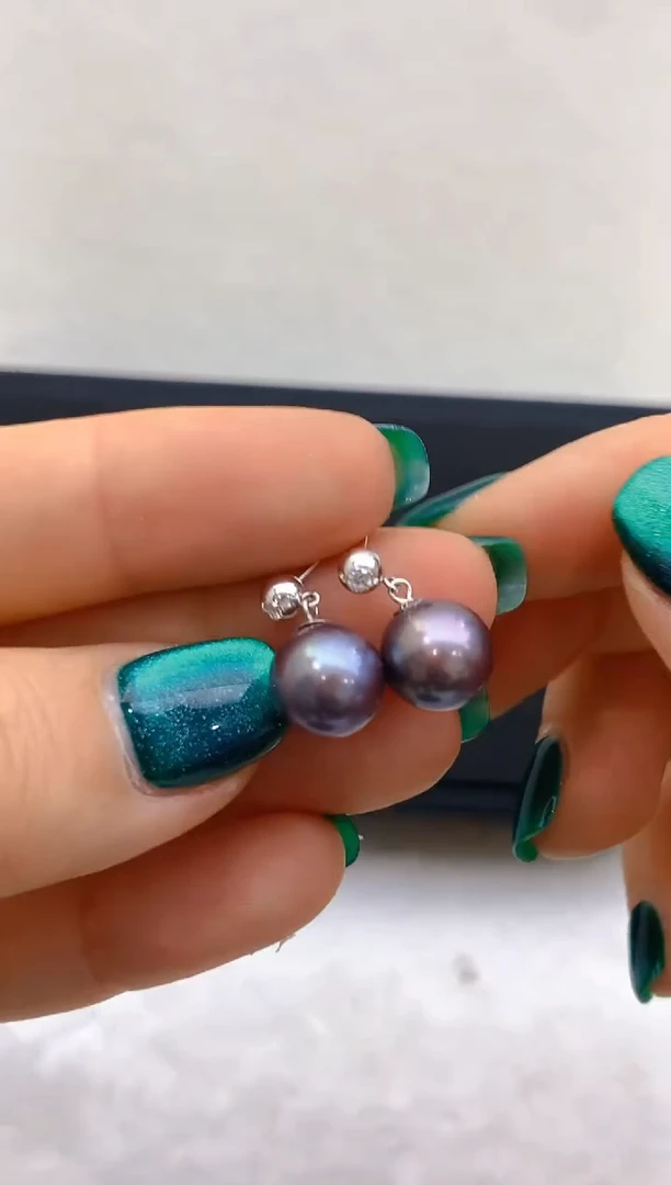 【闪购商品】淡水珍珠耳饰18K金镶嵌184 9-10mm