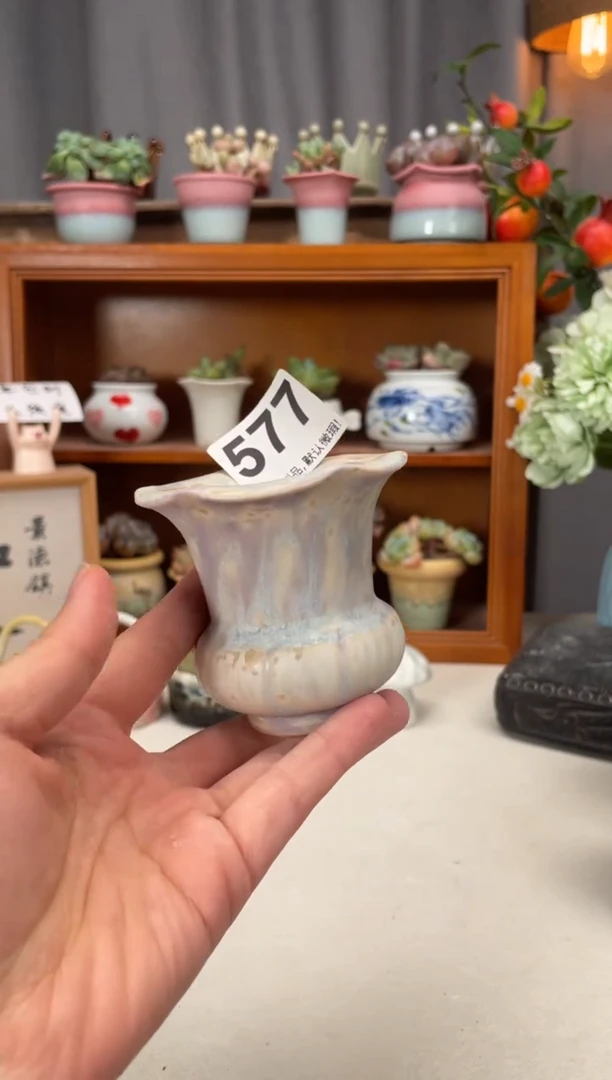 瓷片577知木小芳花盆