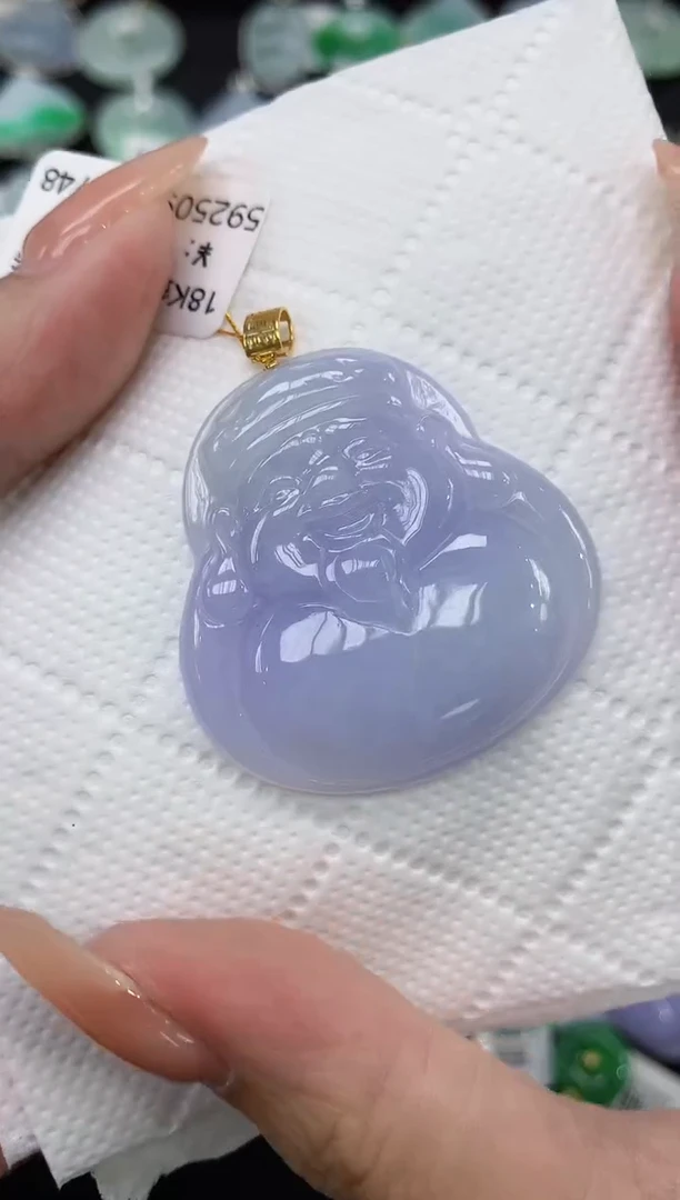 颈饰18K金镶嵌翡翠11111111111