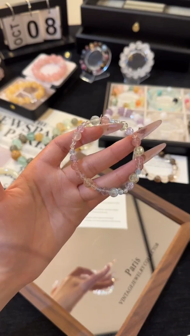 合金手链水晶彩虹多宝x2217