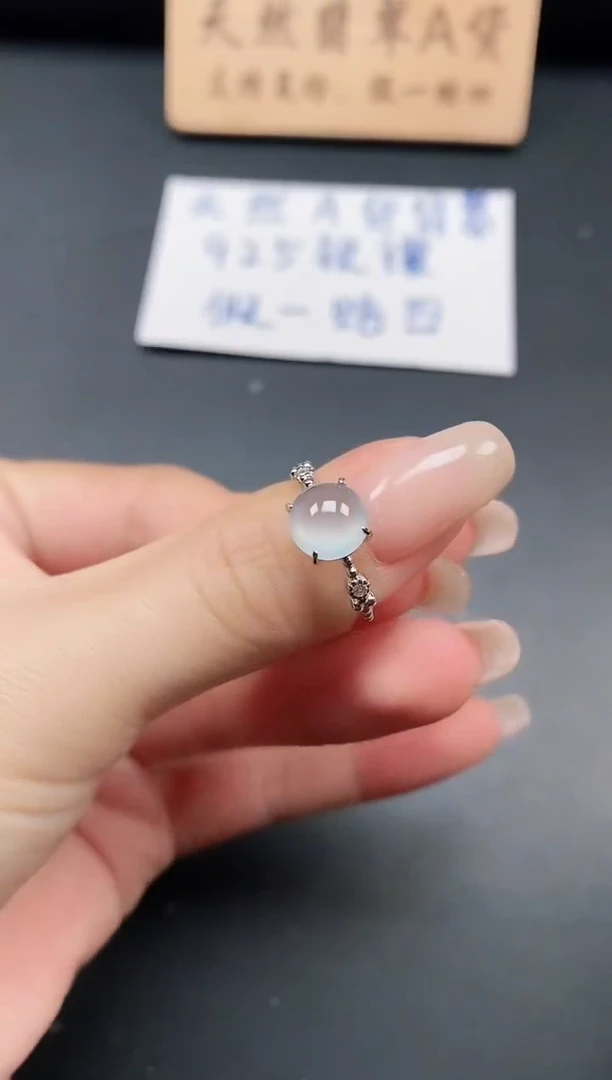 银S925镶嵌戒指翡翠11