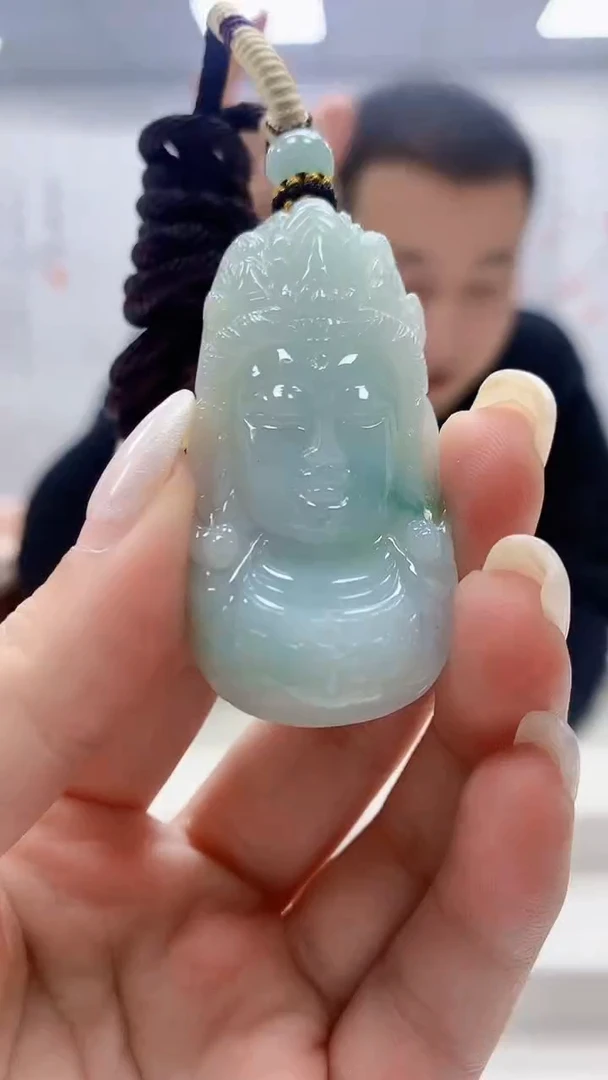 定制翡翠未镶嵌4898ms-毛货观音30