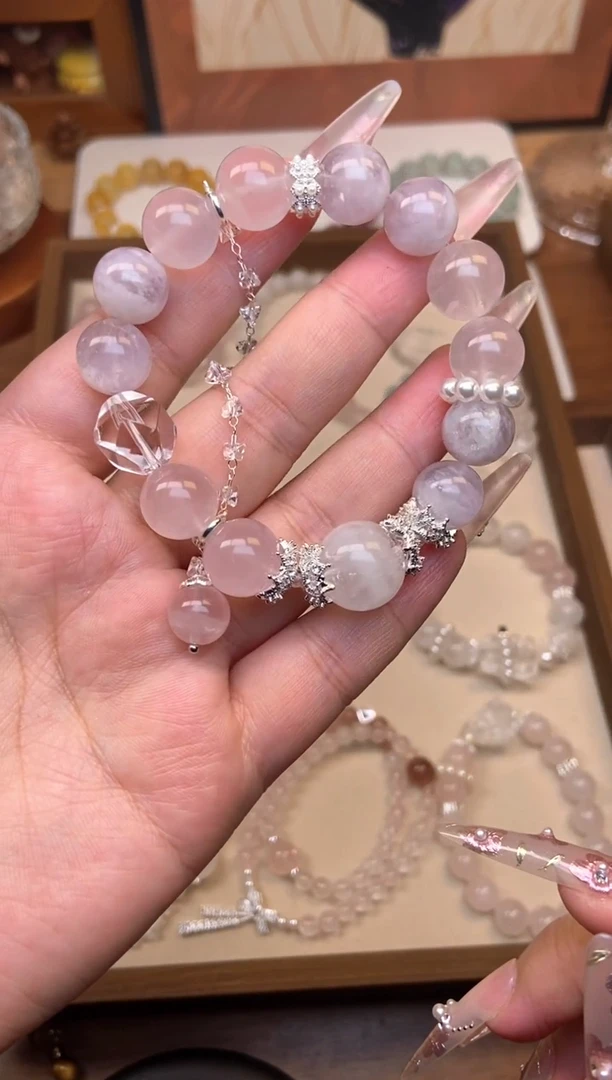 【闪购商品】水晶手链未镶嵌粉水晶