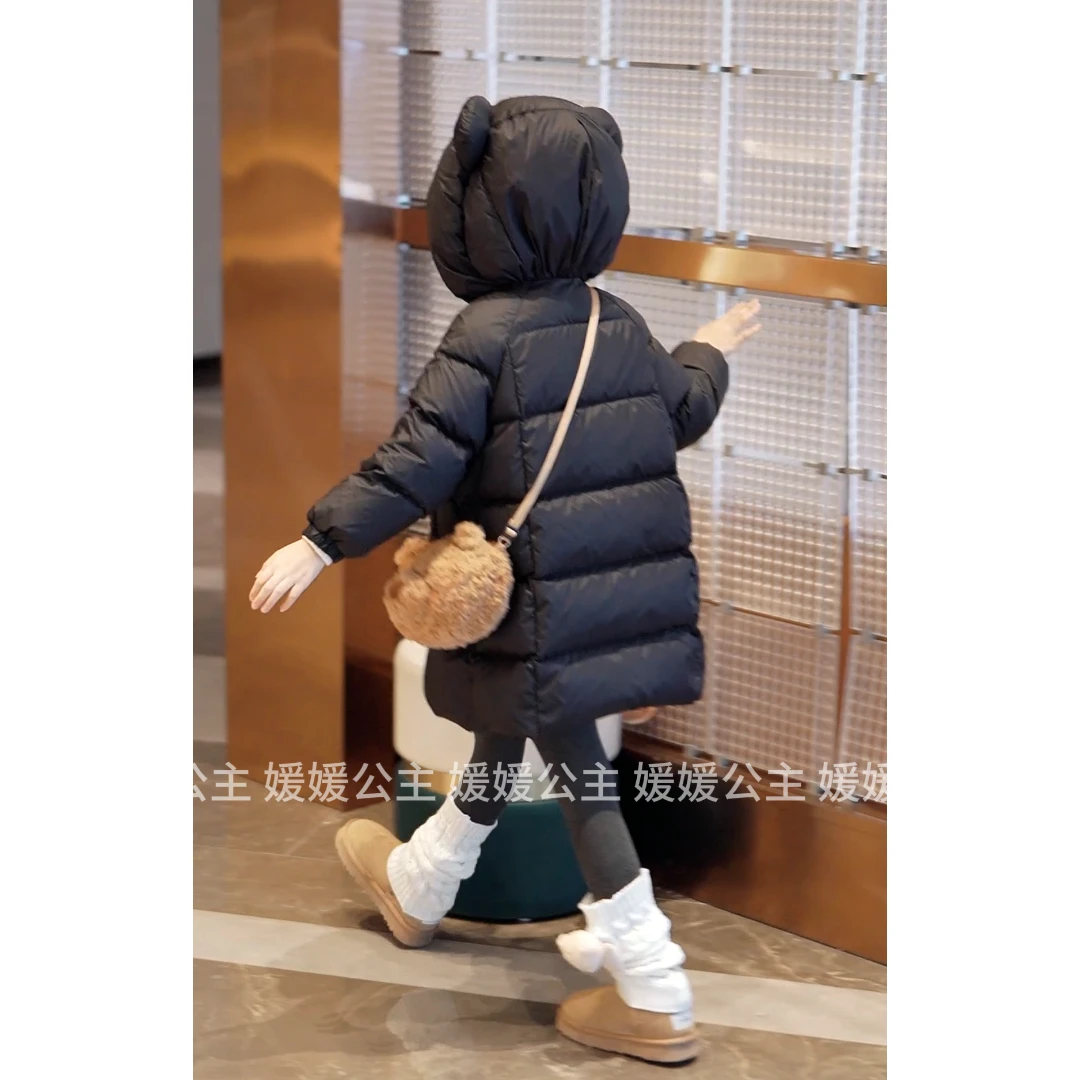 媛媛公主2025冬季新品三防百搭可爱风保暖连帽羽绒服15415R066