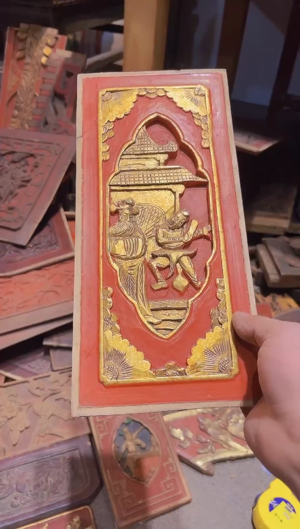 【闪购商品】香樟木老木雕老物件花板