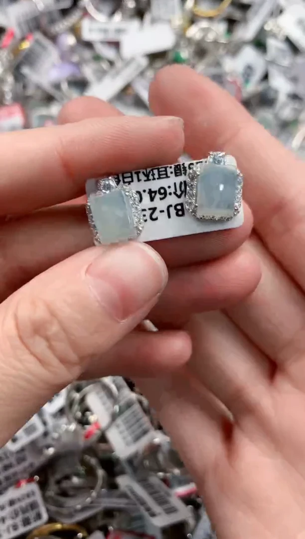 银S925镶嵌戒指翡翠999     8