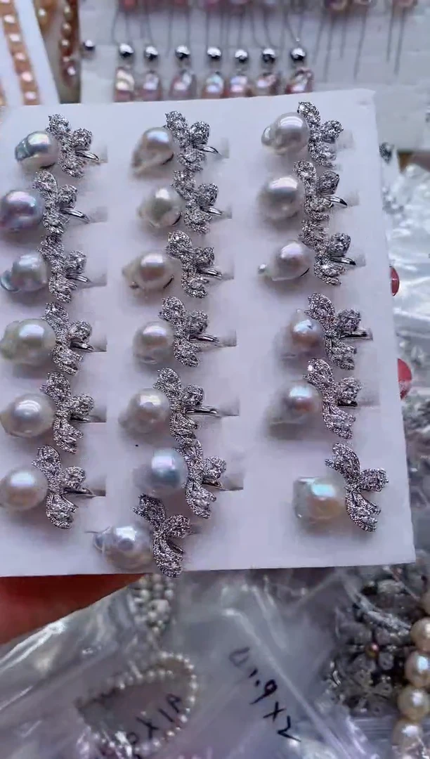 戒指合金淡水珍珠多样性发其一，非无暇