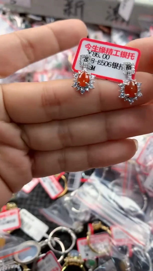 银S925镶嵌戒指翡翠333                1