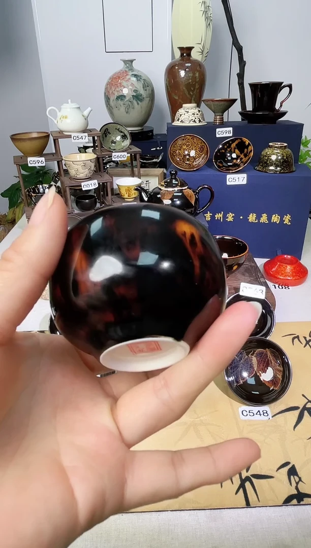 【带帽小莲子杯】吉州窑纯手工高温瓷特价款
