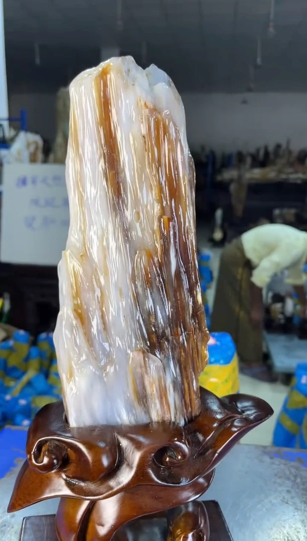 未镶嵌摆件硅化玉42