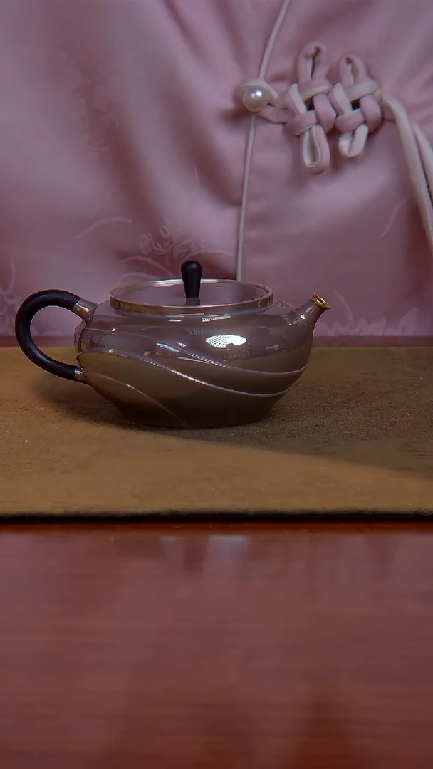 浮丘山房 观澜 包金口 紫皮 足银 泡壶