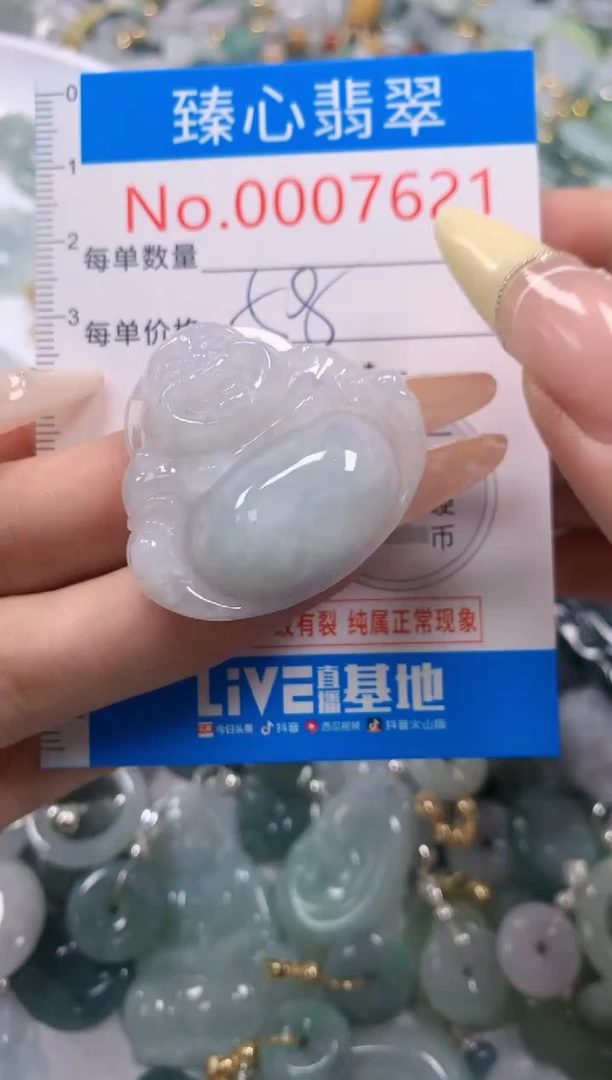 翡翠未镶嵌颈饰含绳0007621