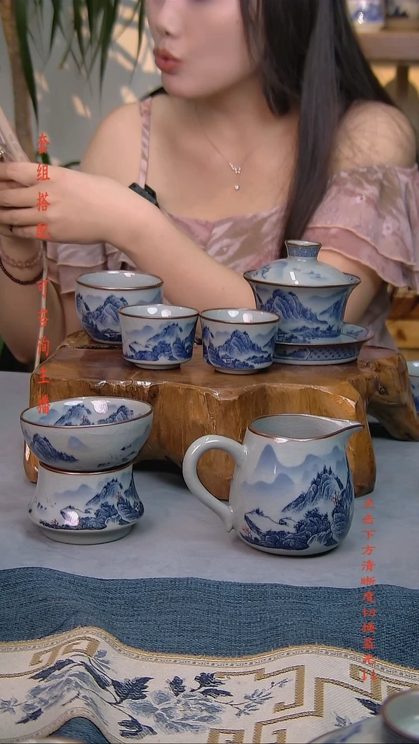 简装家用款6件套 老陶泥开片纹陶瓷茶具
