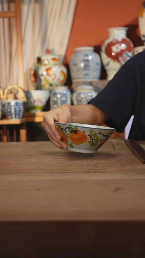 现代景德镇设计师釉下手绘陶瓷餐具