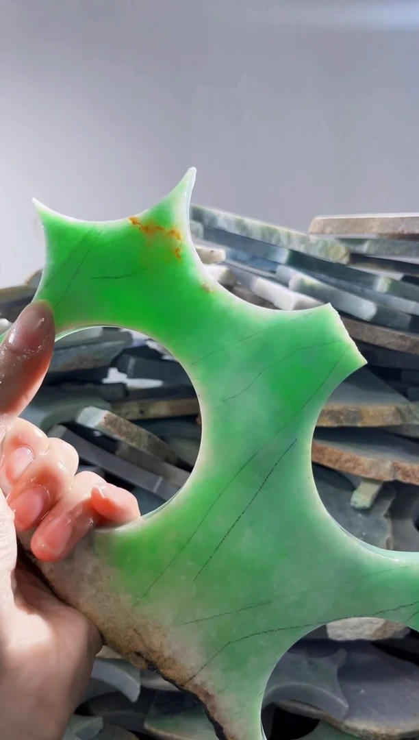 裸石翡翠 缅甸翡翠A货陈8165