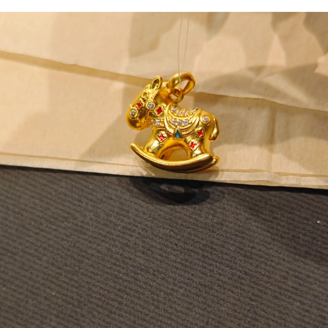 足金999  木马吊坠