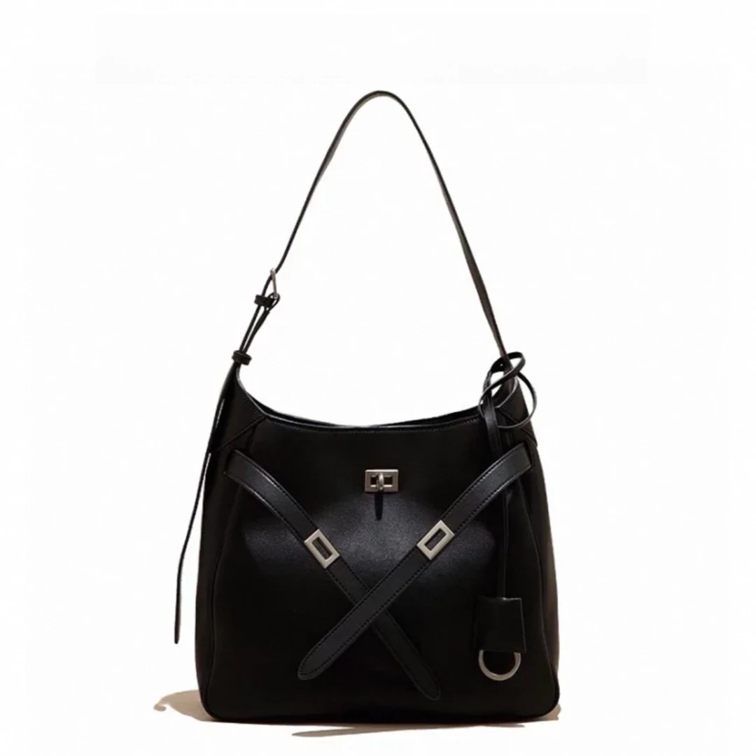 【手工对版】水桶包 头层牛皮半手工内缝线大容量通勤手提单肩 5716