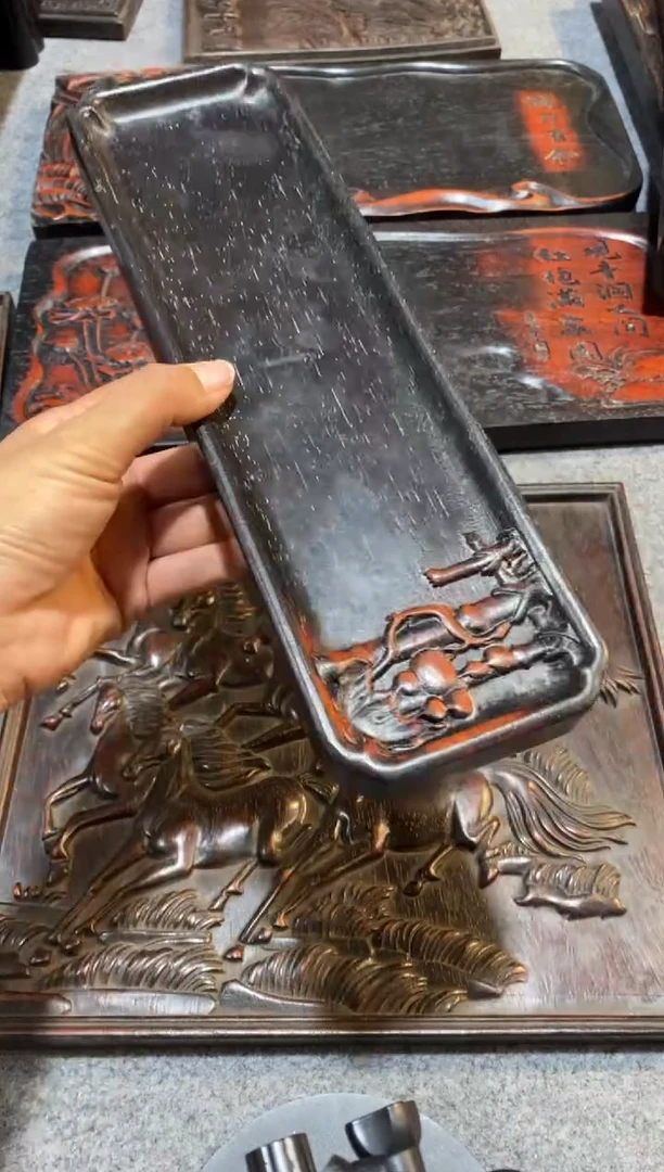 香榧木紫檀拆件雕刻板以直播间实物为准